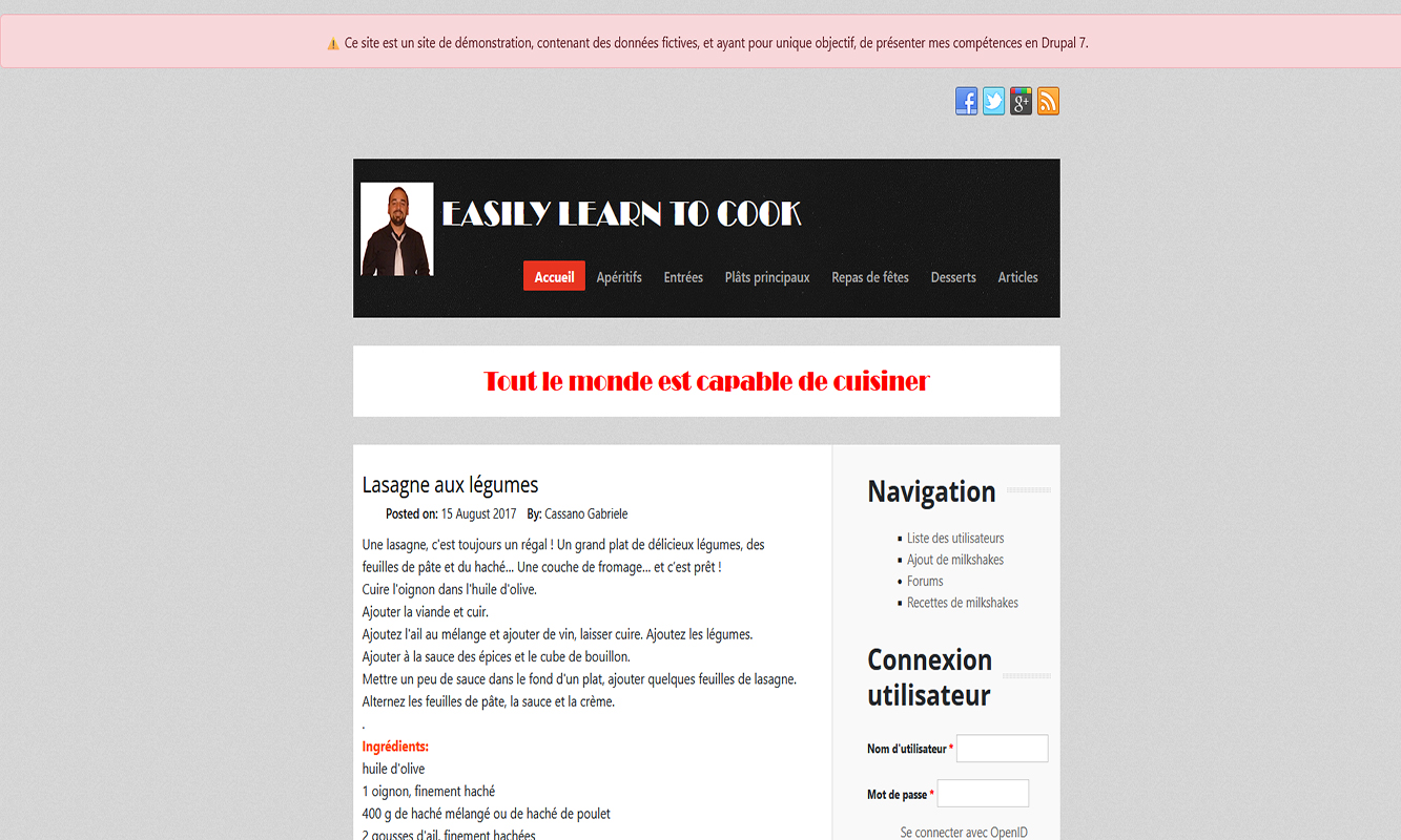 Easily learn to cook